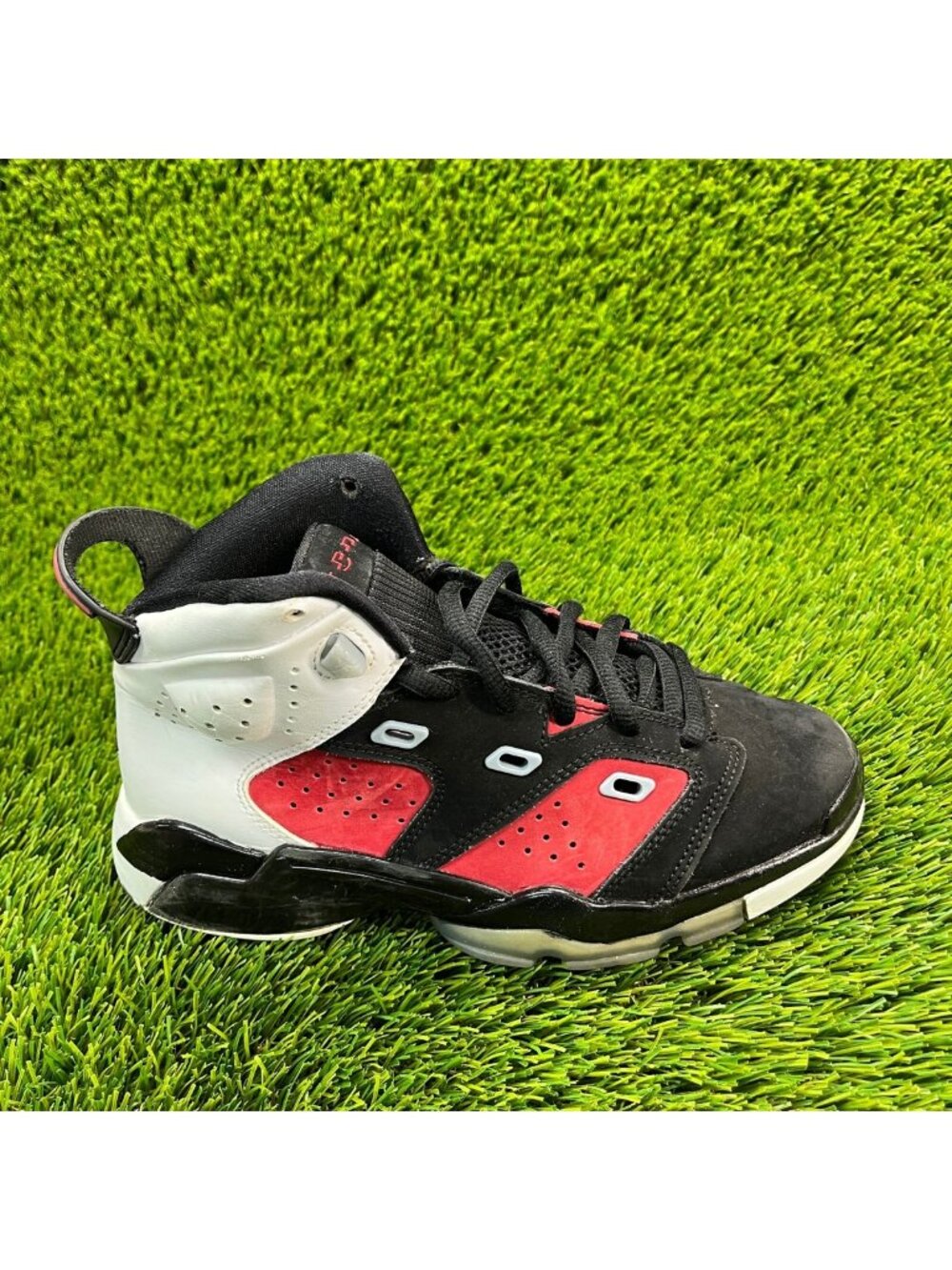 Nike Air Jordan 6-17-23 Boys Size 5Y Black Red White Athletic Shoes Sneakers
